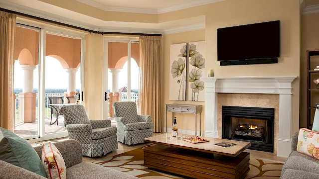 Ocean-view suite at Hammock Beach Resort with private balcony and Atlantic horizon.